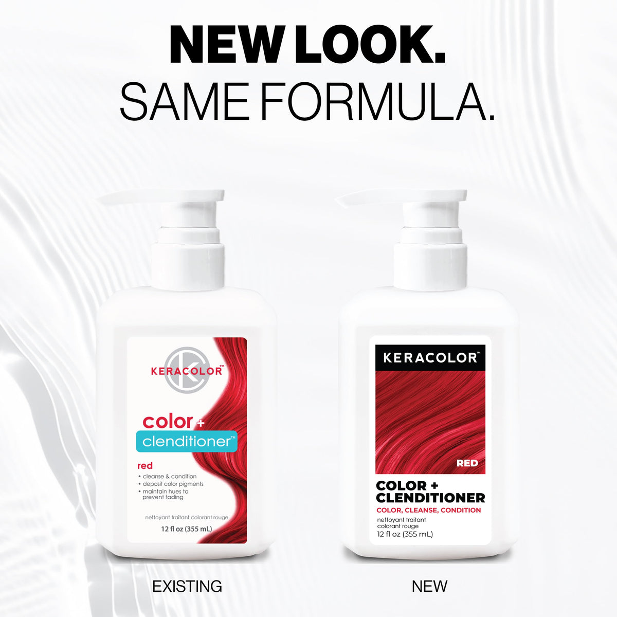 KERACOLOR texture close-up of creamy red formula for smooth conditioning