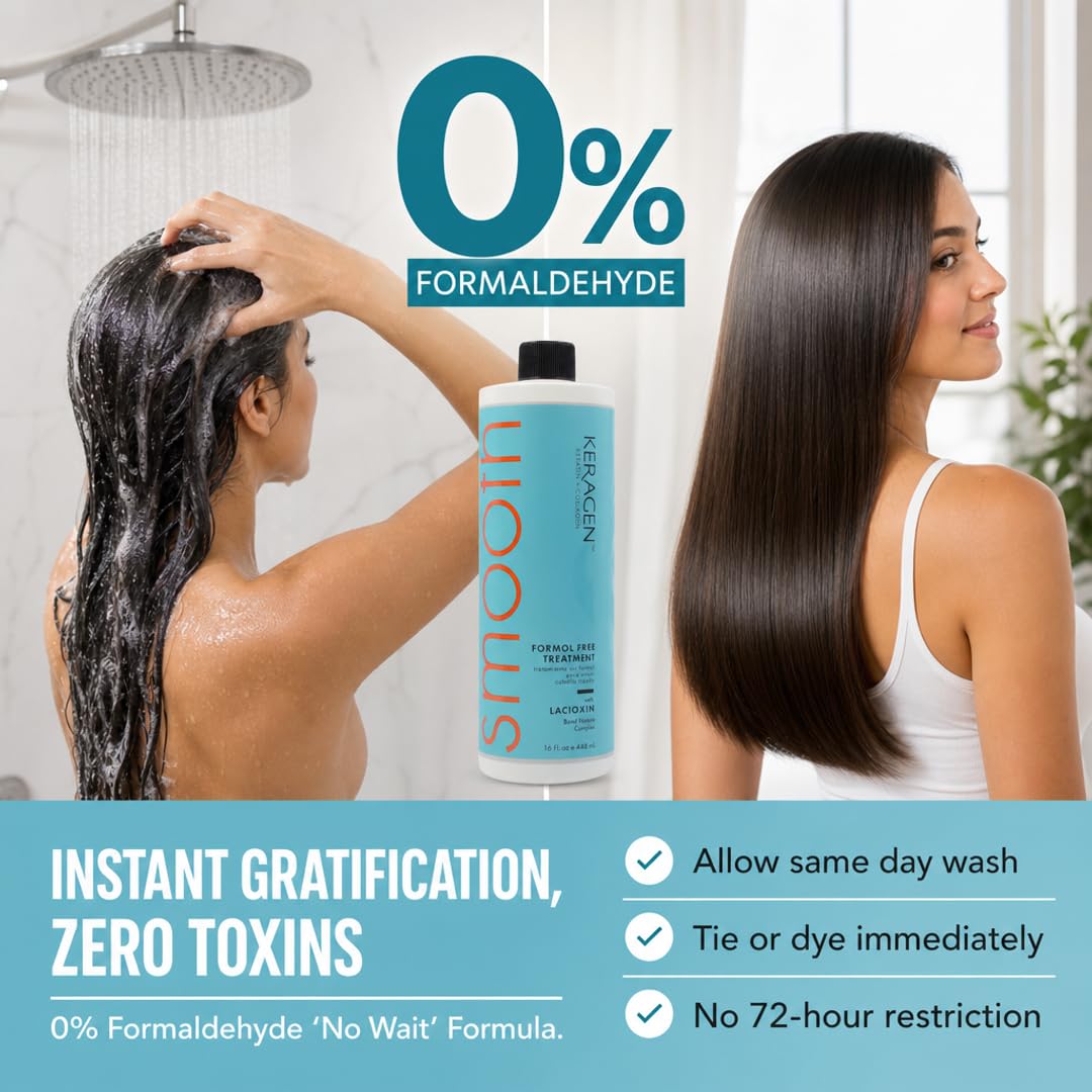KERAGEN close-up label listing keratin and collagen benefits