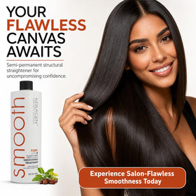 KERAGEN Forte flat-iron sealing detail illustrating long-lasting smoothing