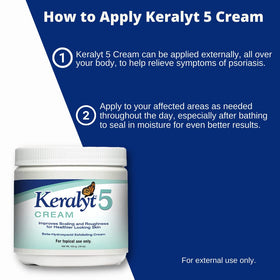 Keralyt 5 moisturizes skin after bathing for long-lasting softness