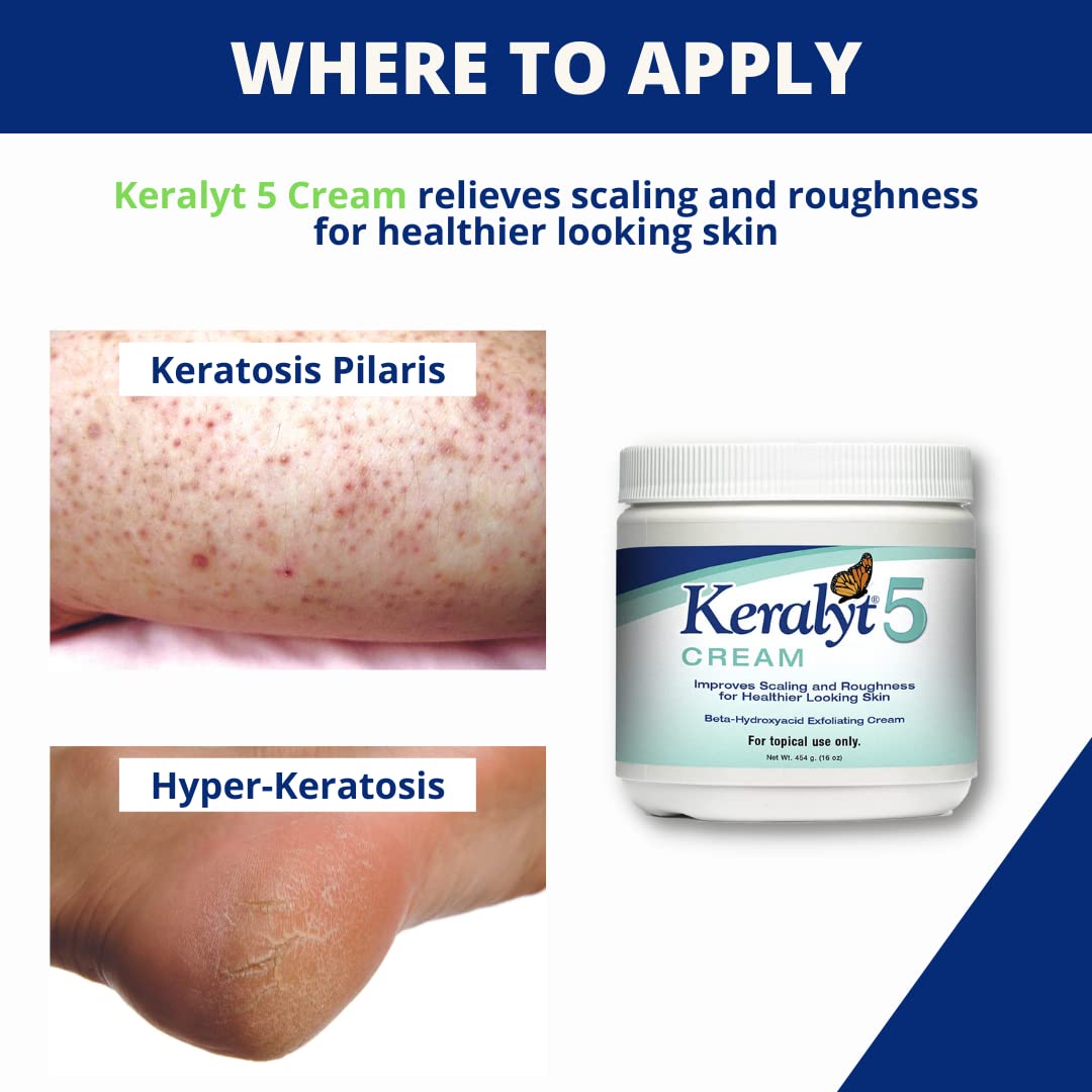Keralyt 5 ingredient label showing 5 percent salicylic acid active