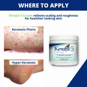 Keralyt 5 ingredient label showing 5 percent salicylic acid active