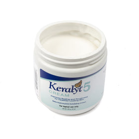 Keralyt 5 on bathroom shelf as part of a daily skin-care routine