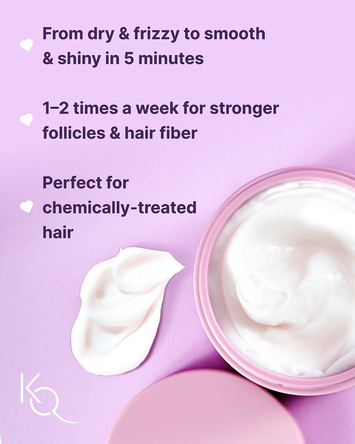 Keranique open jar texture showing rich creaminess for deep hydration