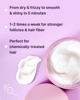 Keranique open jar texture showing rich creaminess for deep hydration