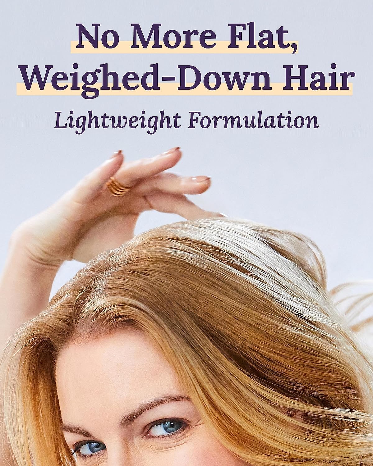 Keranique keratin and biotin ingredient display highlighting strengthening benefit