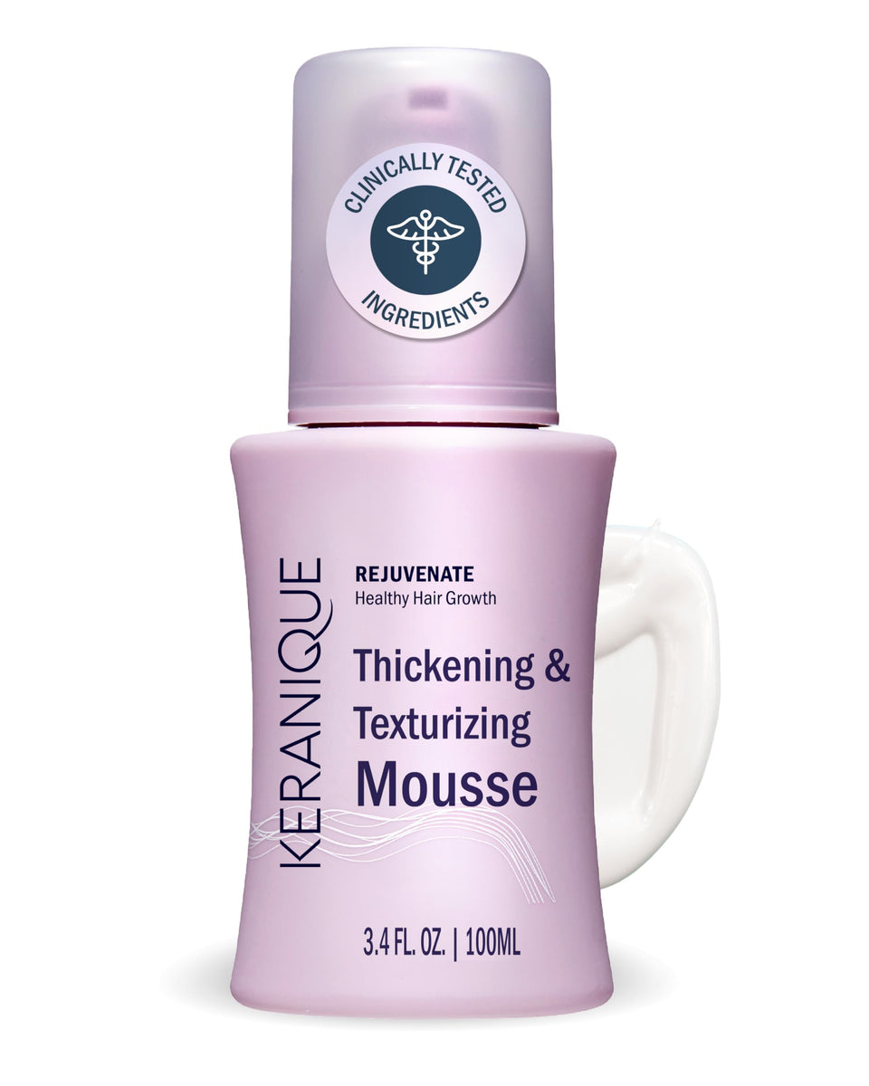 Keranique front bottle image showing clear product branding and easy grip