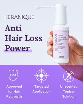 Keranique precision spray nozzle close-up for targeted application