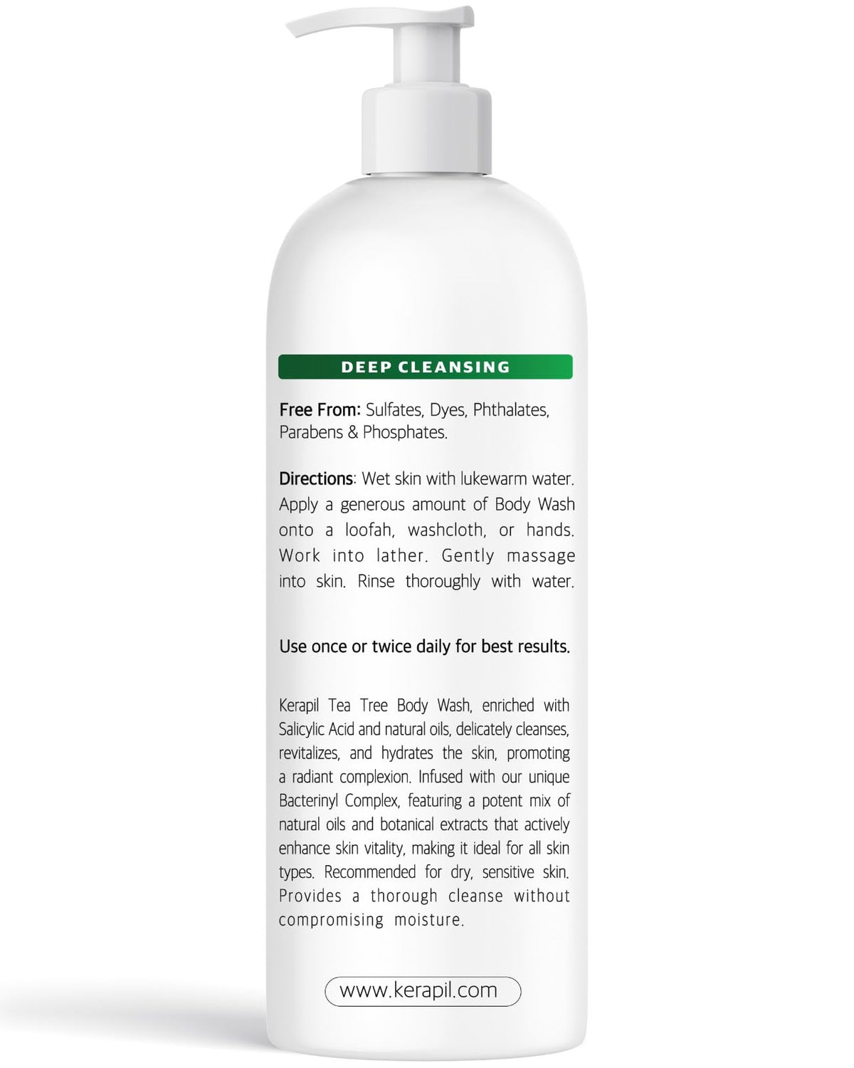 KERAPIL bottle in a gym bag lifestyle shot conveying portability and post-workout freshness
