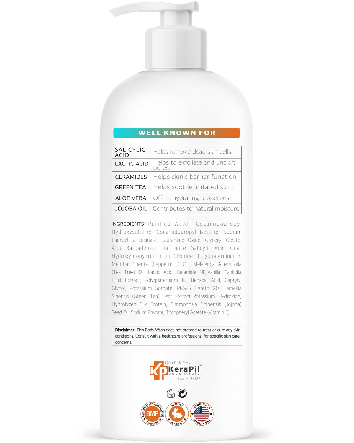 KERAPIL ceramide and botanical imagery representing soothing, moisturizing benefit