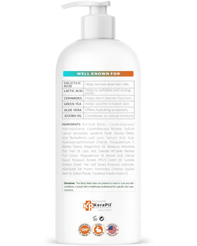KERAPIL ceramide and botanical imagery representing soothing, moisturizing benefit