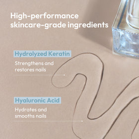 Kerasal being applied to a natural nail, adds hydration and protection