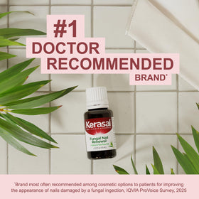 Kerasal application on toenail in use for everyday foot care
