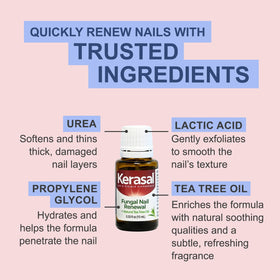 Kerasal before and after nail comparison showing improved appearance