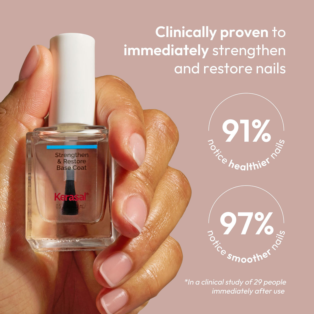 Kerasal brush and cap close-up, precise application benefit