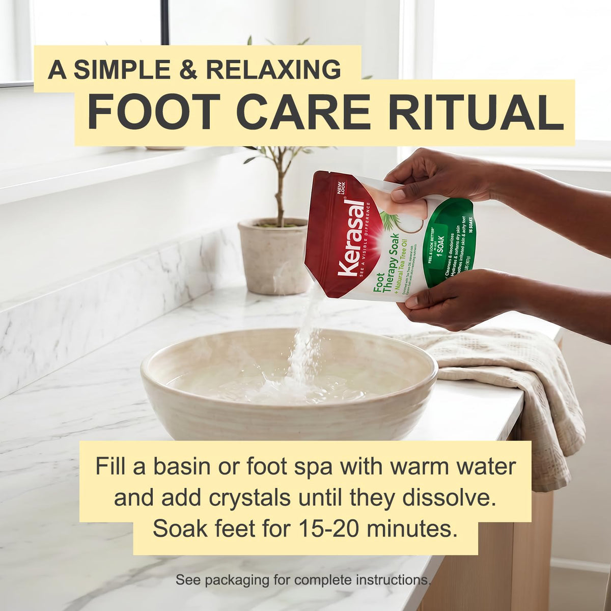 Electric foot spa filled and ready with Kerasal soak added