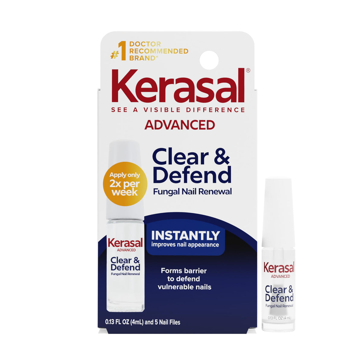 Kerasal front packaging showing bottle and label for quick identification and convenience