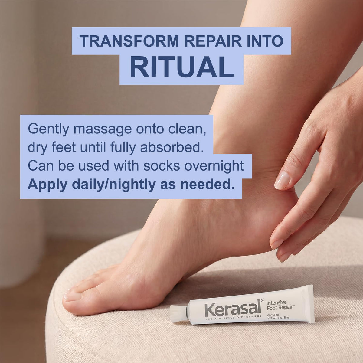 Close-up of Kerasal ingredients label showing active exfoliating components