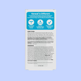 Visual of ingredient list and key actives representing Kerasal targeted formulation benefit