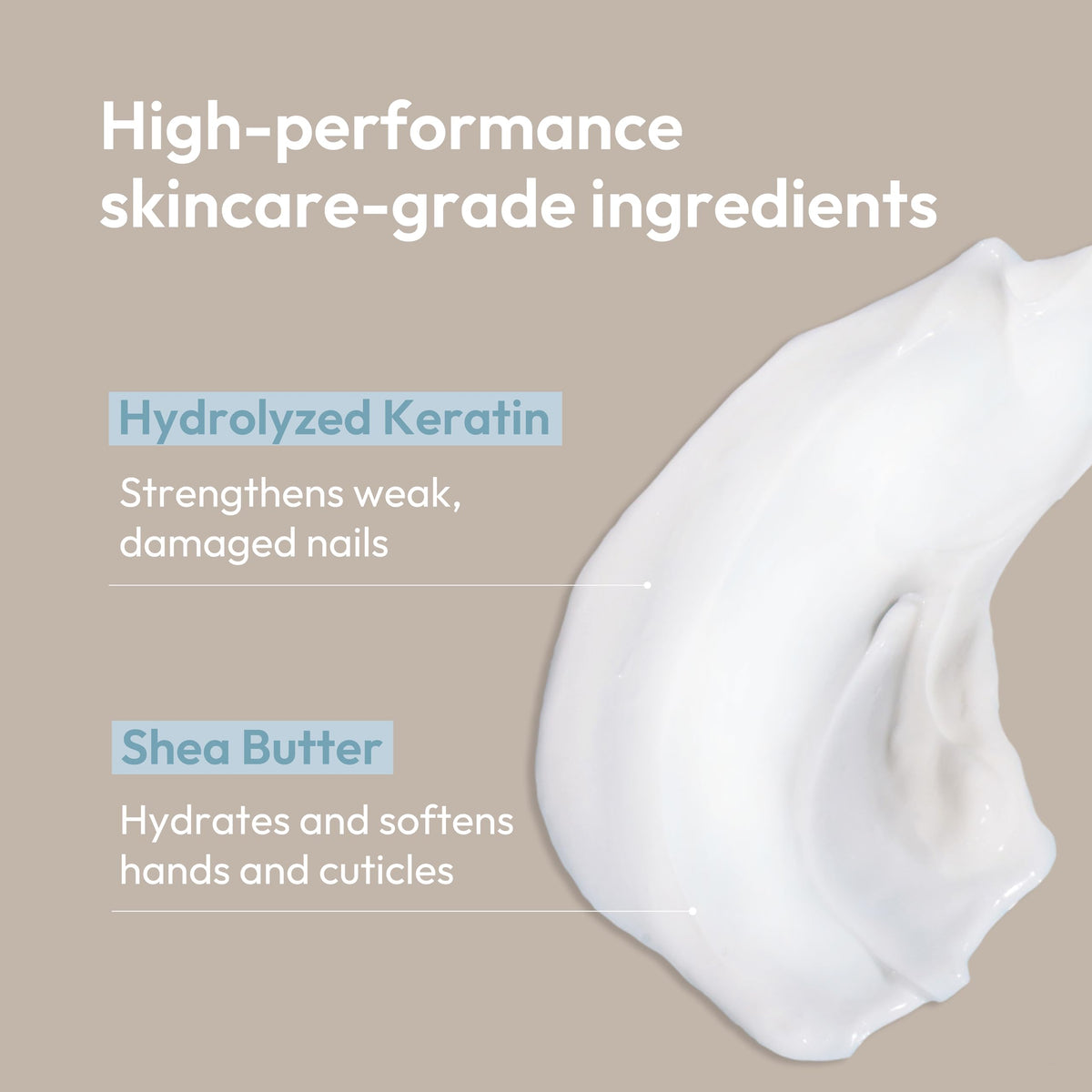 Kerasal cream texture on fingertip showing smooth absorbent formula