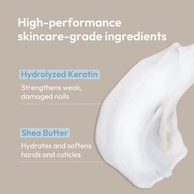 Kerasal cream texture on fingertip showing smooth absorbent formula