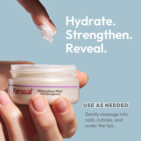 Kerasal held in hand to show 2 oz size and convenient portability