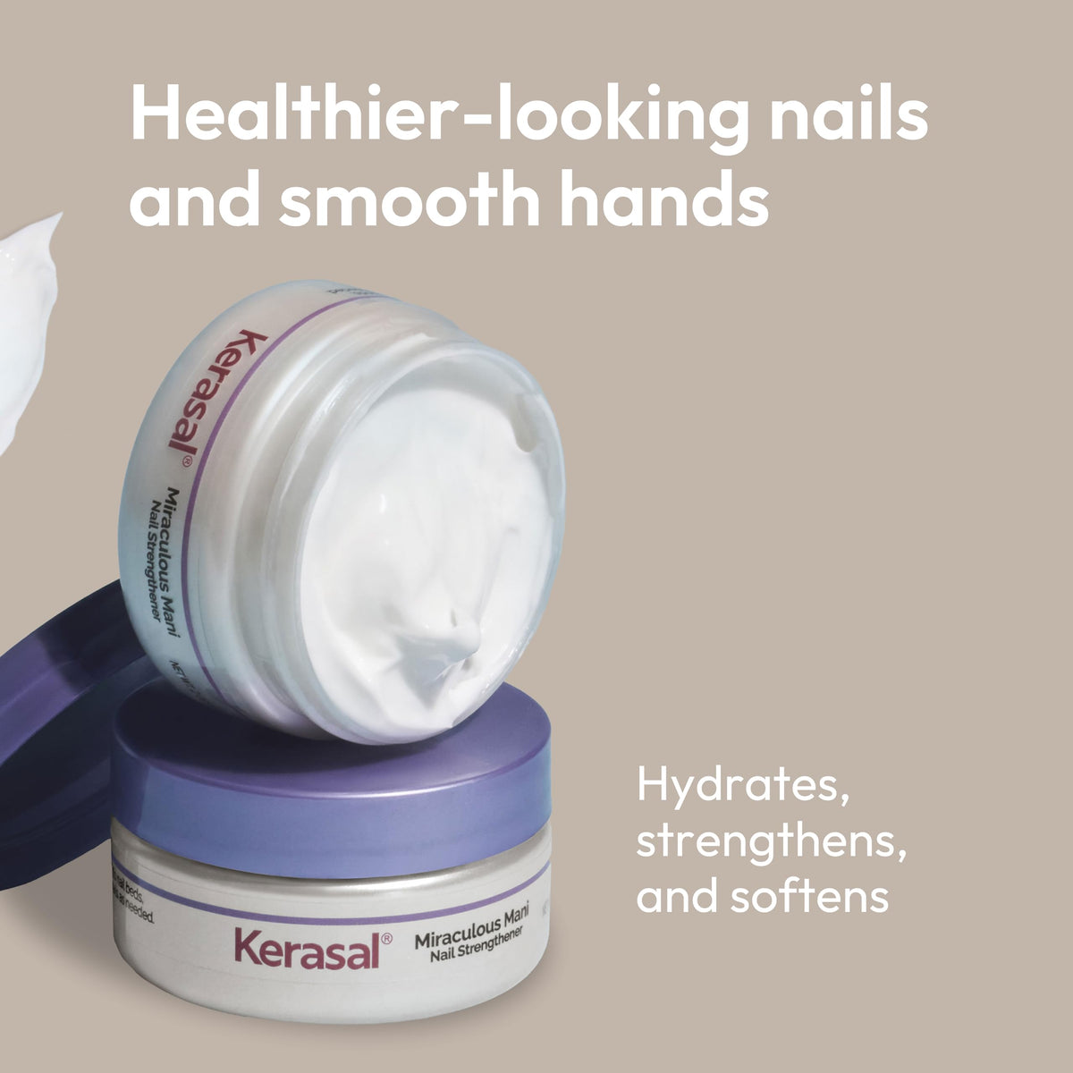Kerasal before and after nails demonstrating stronger smoother nails