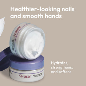 Kerasal before and after nails demonstrating stronger smoother nails