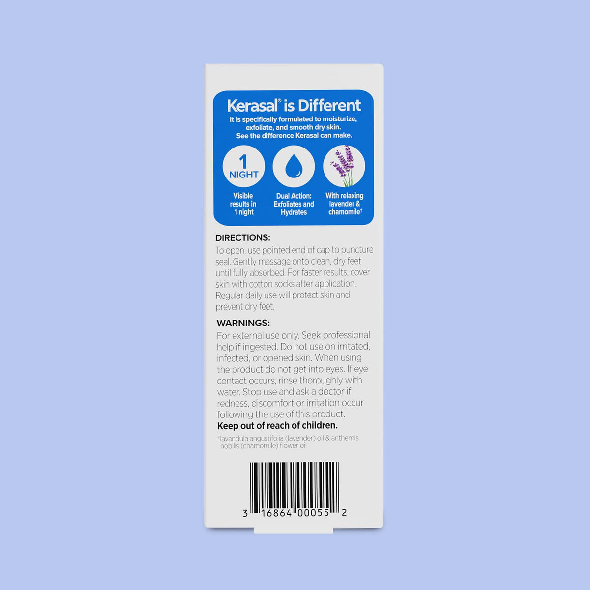 Kerasal tube packed in travel bag signaling portable foot care convenience