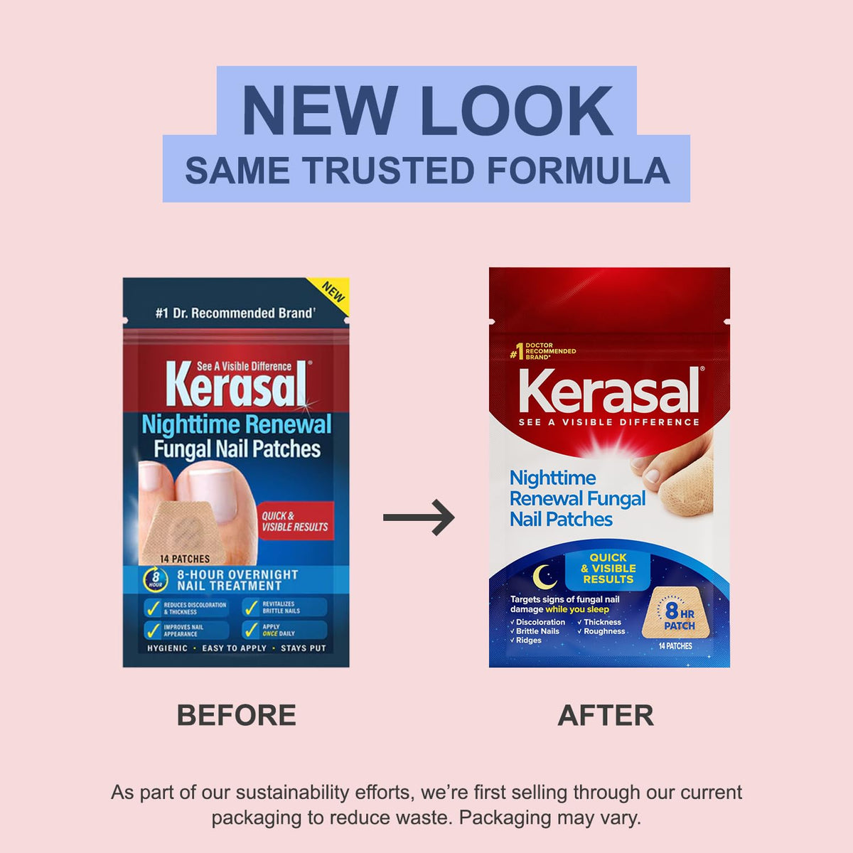 Kerasal twin pack unboxed with patches ready to use for convenience