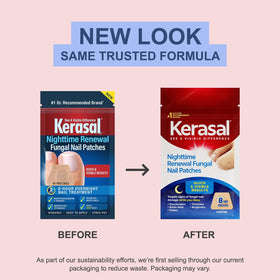 Kerasal twin pack unboxed with patches ready to use for convenience