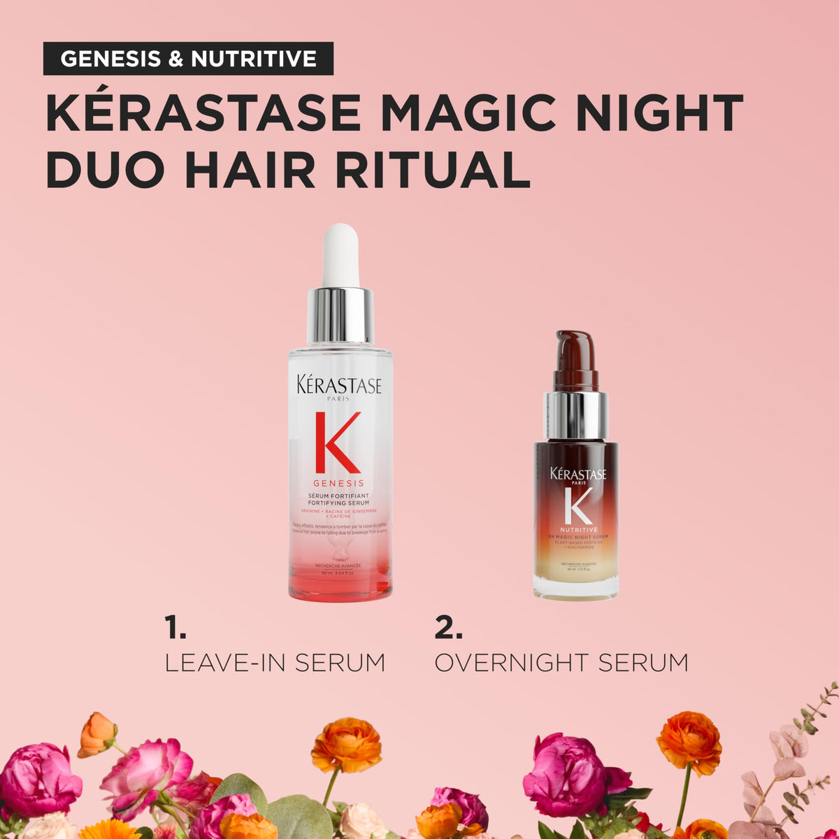 KÉRASTASE 8H Magic Night serum texture dispensed demonstrating lightweight hydration