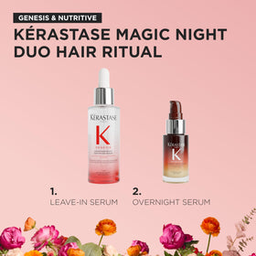 KÉRASTASE 8H Magic Night serum texture dispensed demonstrating lightweight hydration