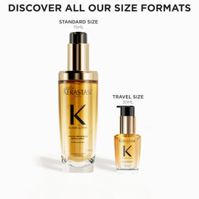 KÉRASTASE after-shine hair result showing glossy, frizz-free finish benefit