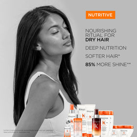 KÉRASTASE after-wash shiny hair highlighting softness and manageability