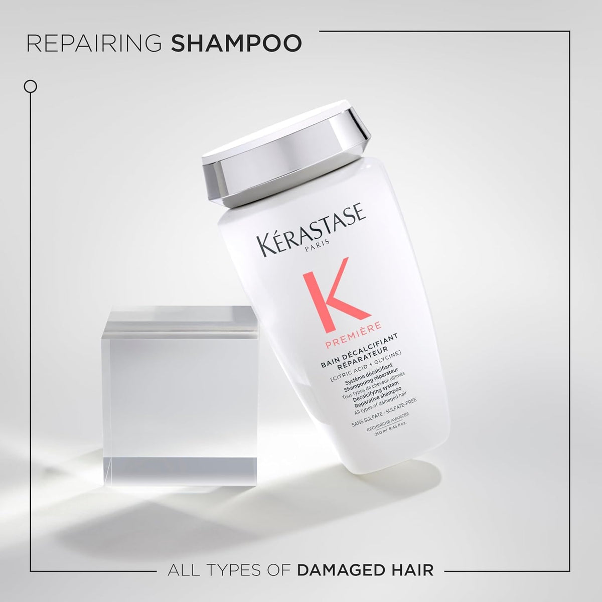 KÉRASTASE products applied in shower demonstrating simple 3-step routine