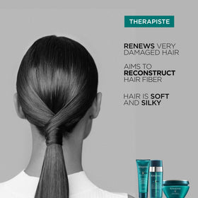 KÉRASTASE shampoo in shower used on damaged hair for repair