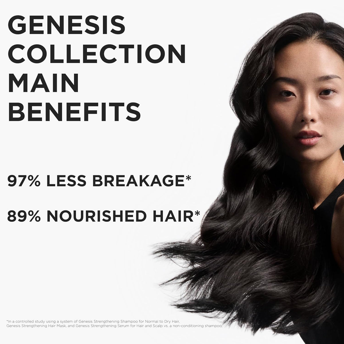 KÉRASTASE before and after ends comparison showing reduced breakage benefit