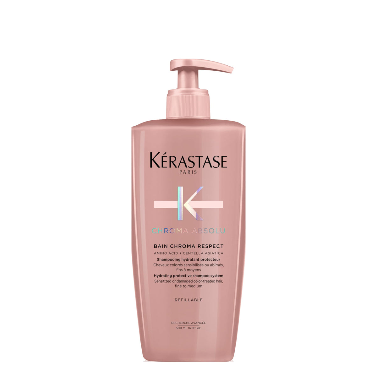 KÉRASTASE front bottle showing product label and size benefits