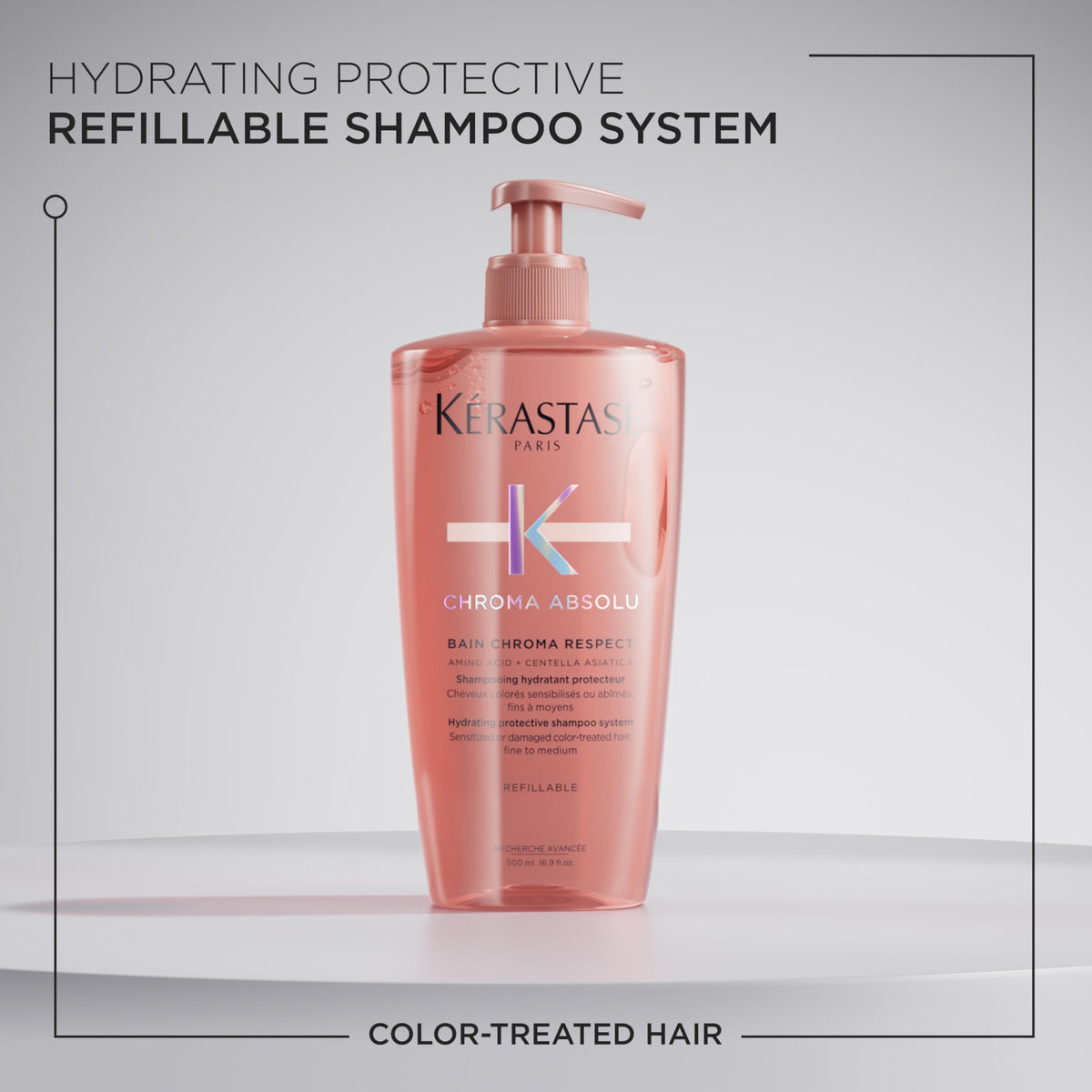 KÉRASTASE shampoo lather texture showing gentle, hydrating foam