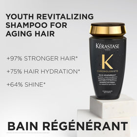 KÉRASTASE lather in hand demonstrating gentle foam and effective cleansing benefit