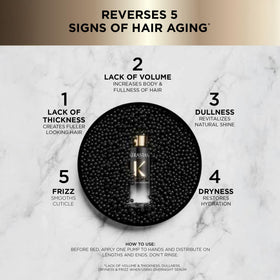 KÉRASTASE Chronologiste serum texture on palm highlighting lightweight hydration