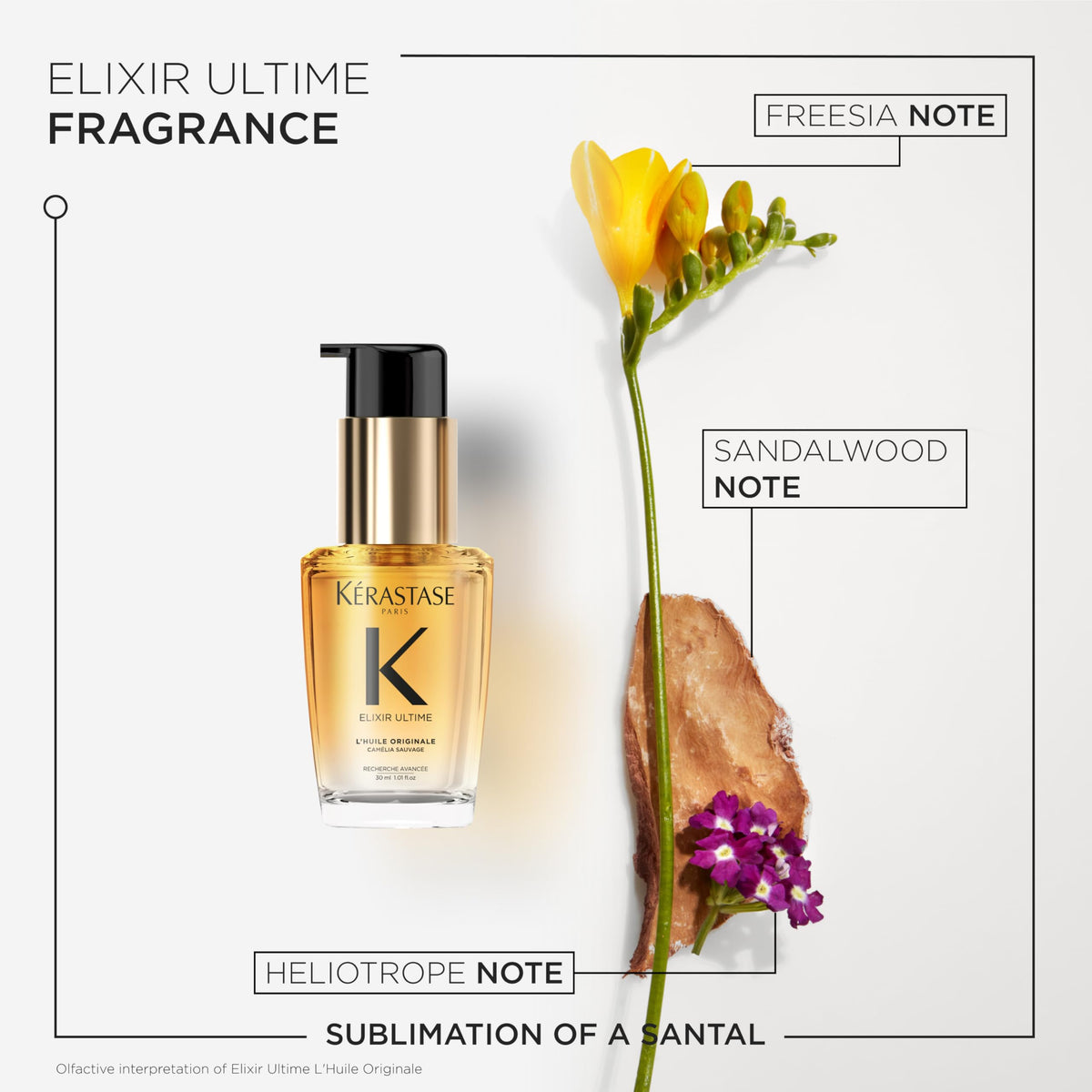 KÉRASTASE close-up oil texture demonstrating lightweight, non-greasy finish