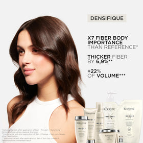 KÉRASTASE before and after hair showing fuller, shinier strands