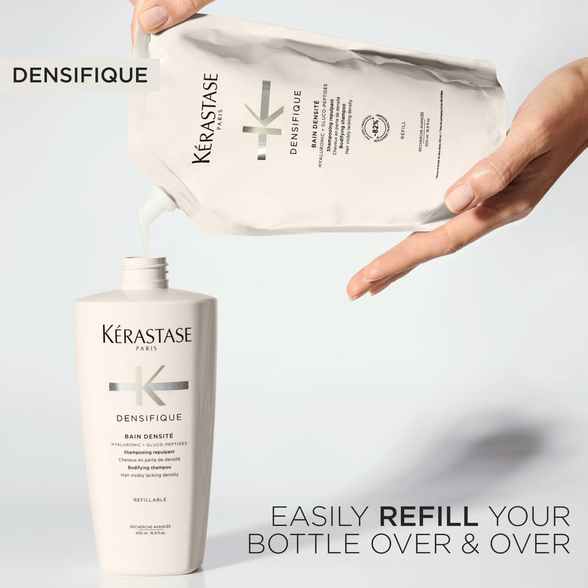 KÉRASTASE shampoo lather close-up demonstrating gentle cleansing action