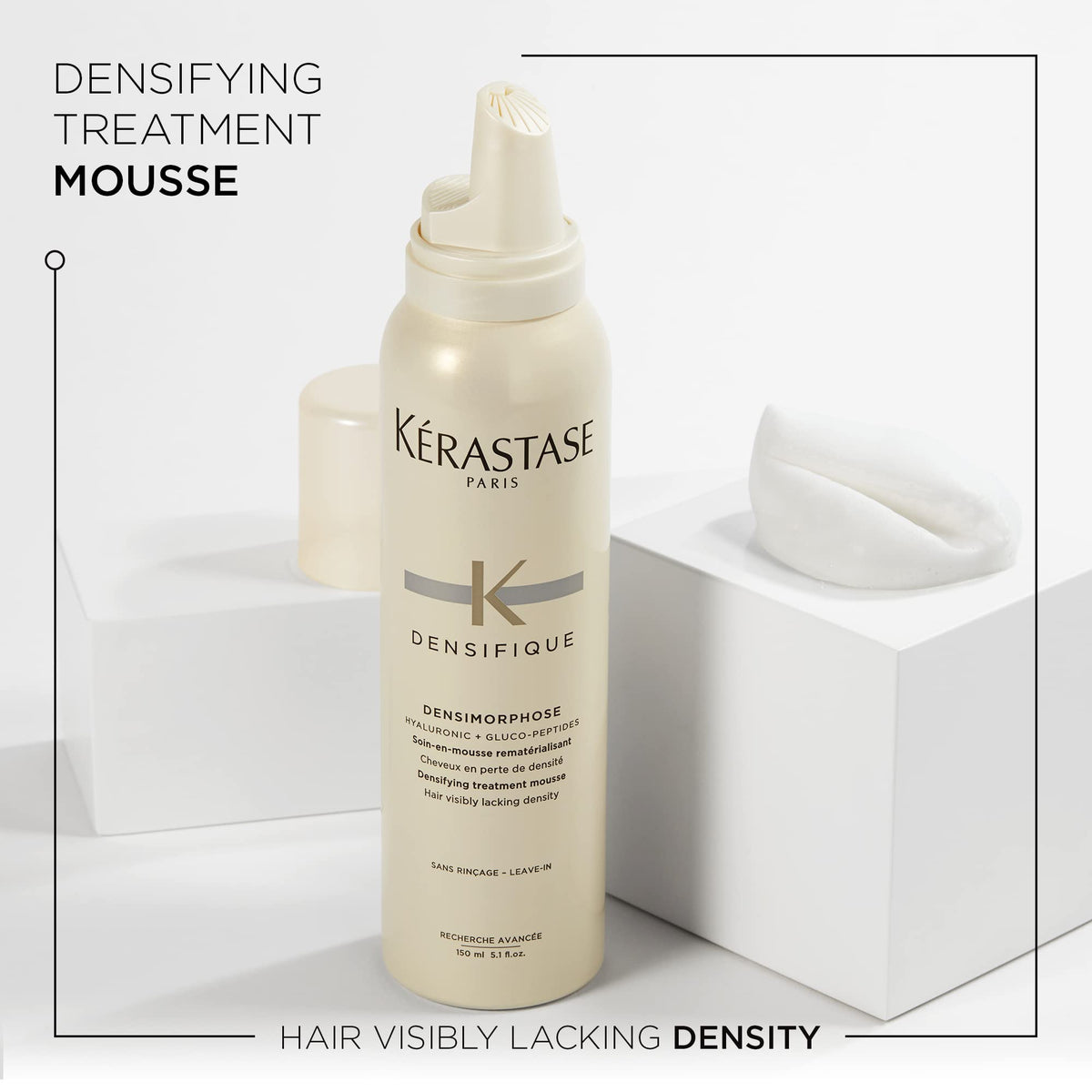 KÉRASTASE foam texture close-up demonstrating lightweight airy mousse for even application