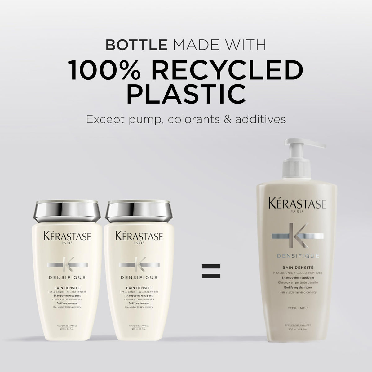 KÉRASTASE shampoo poured into palm for easy application and control