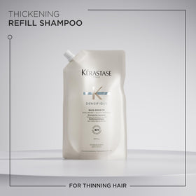 KÉRASTASE before and after hair texture showing fuller-looking strands