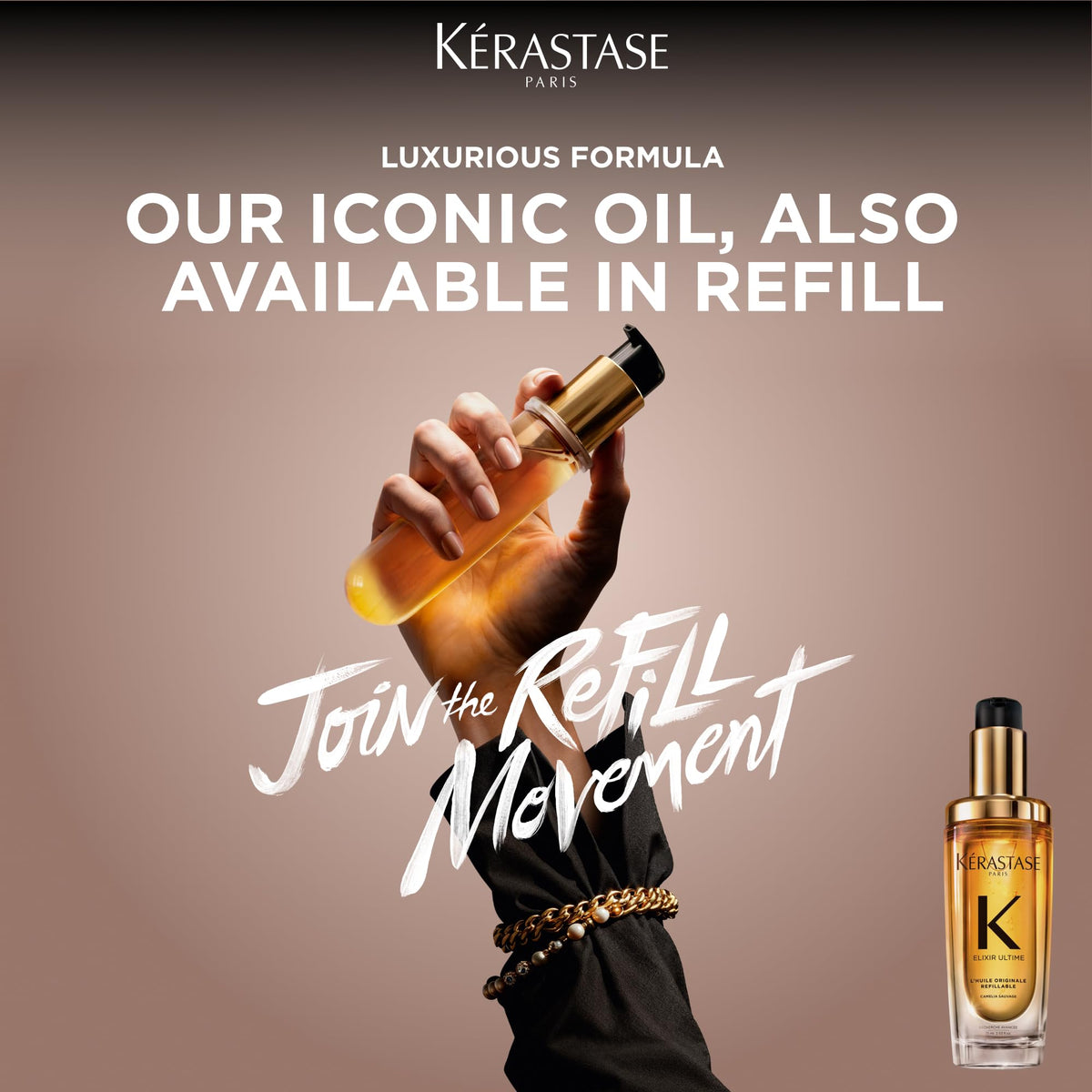 KÉRASTASE on bathroom vanity styled for daily routine and aesthetic appeal