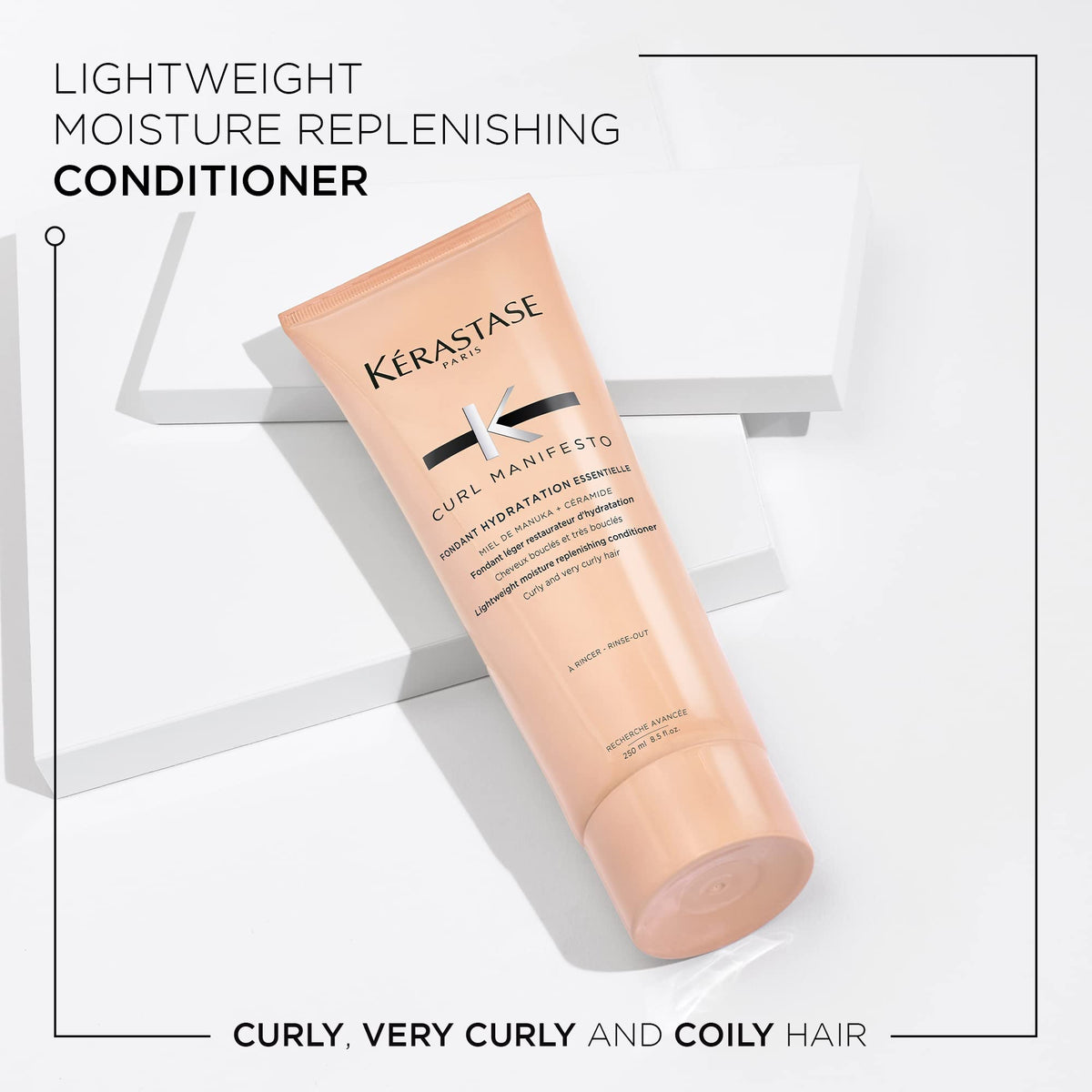 KÉRASTASE pump dispensing lightweight conditioner texture for easy application and slip